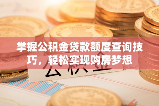 兴庆掌握公积金贷款额度查询技巧，轻松实现购房梦想