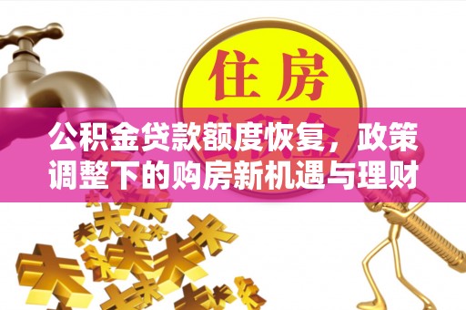 兴庆公积金贷款额度恢复，政策调整下的购房新机遇与理财规划
