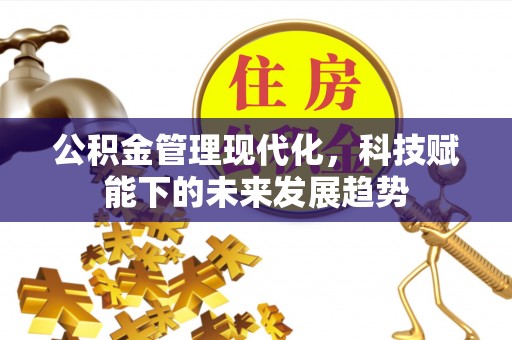 兴庆公积金管理现代化，科技赋能下的未来发展趋势